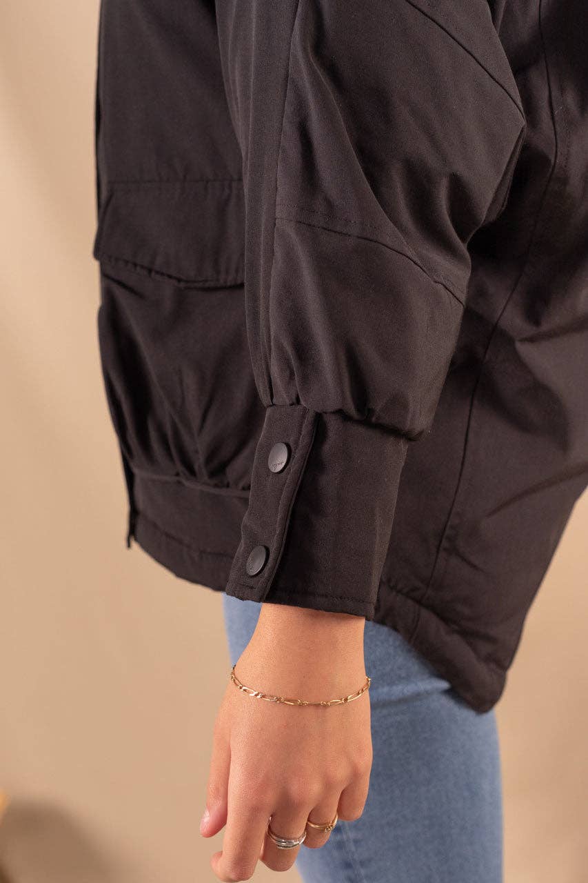 Parka Femme Black En Polyester Recyclé - Charlotte
