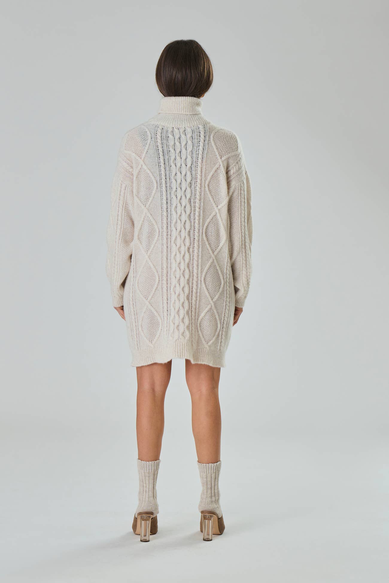 Robe à tresses en laine mérinos - Catia