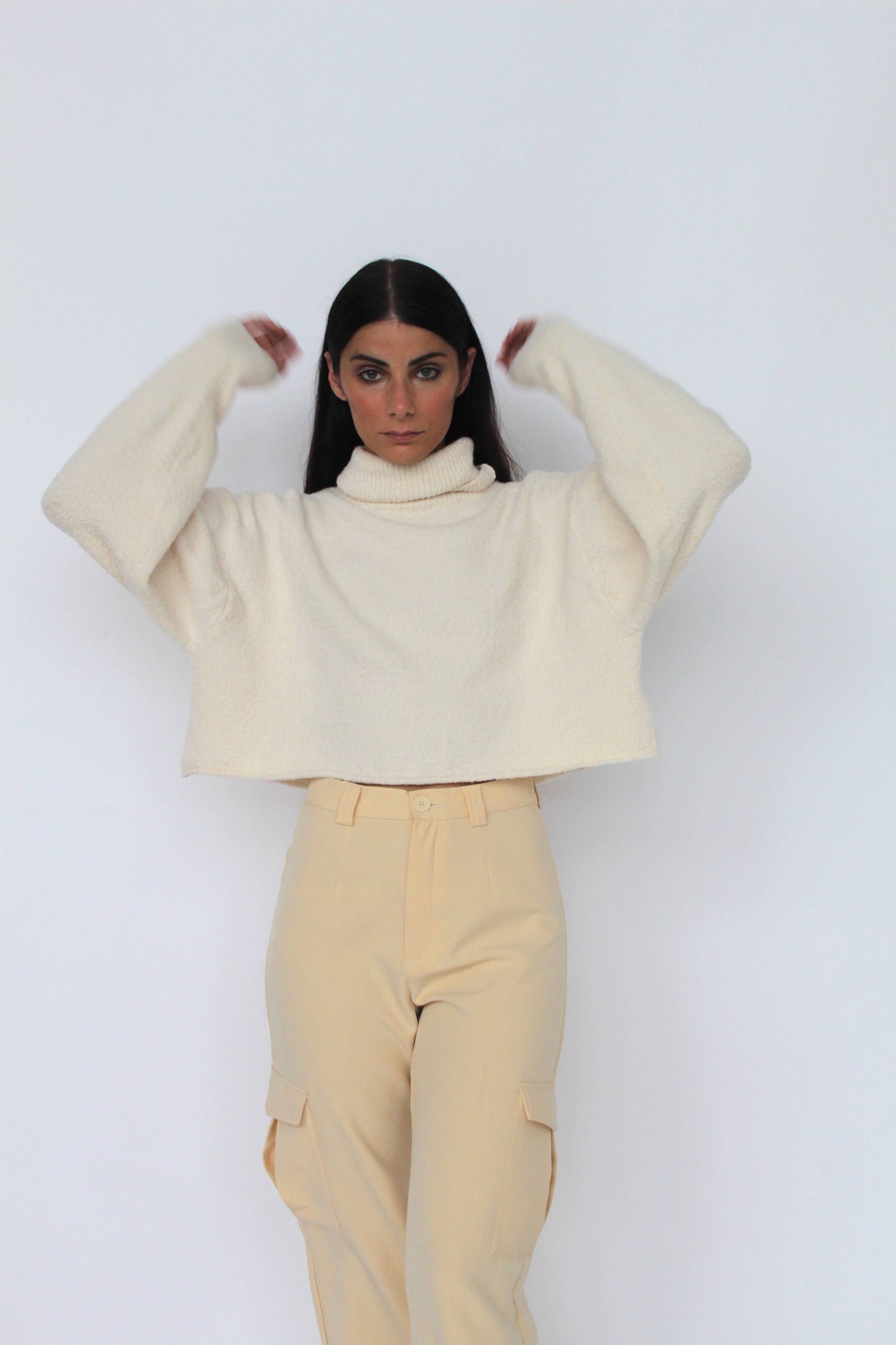 Pull court à col roulé en coton biologique - BIO DAISY