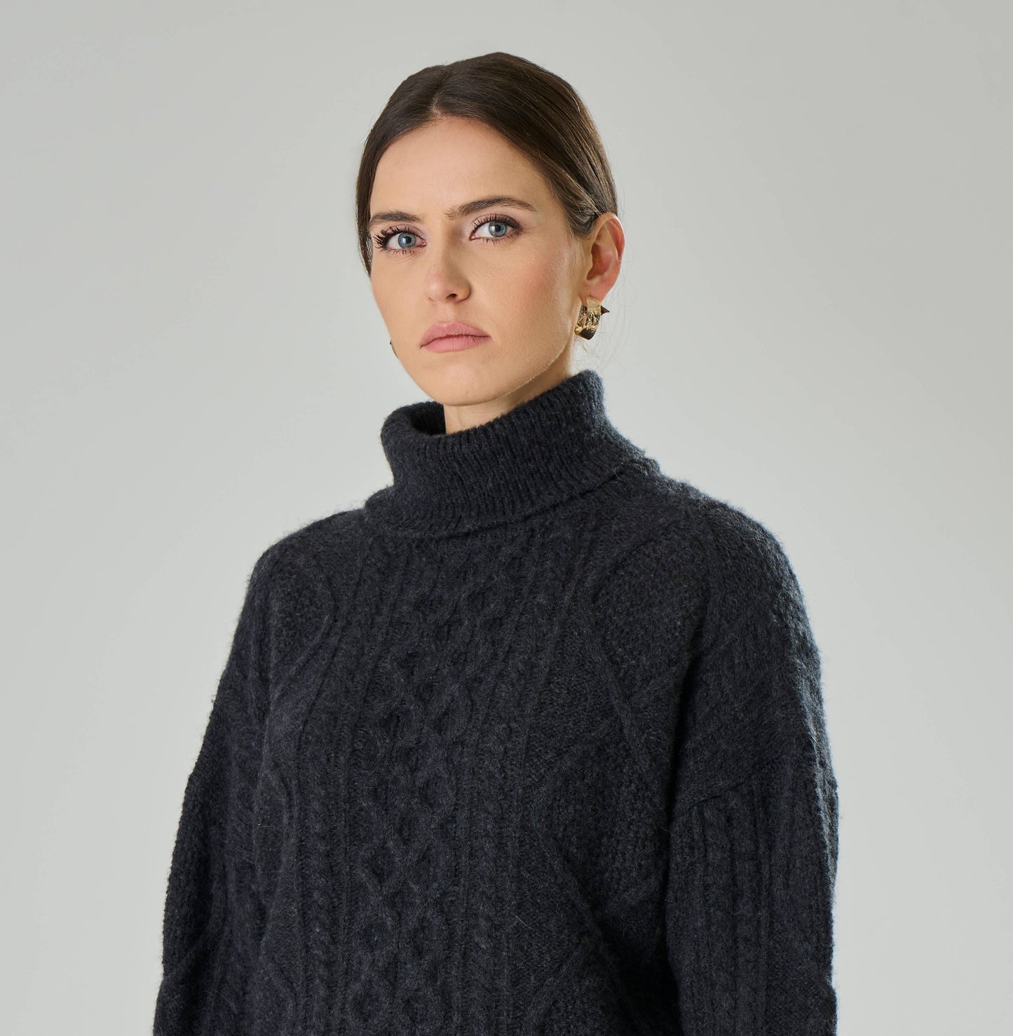 Robe à tresses en laine mérinos - Catia