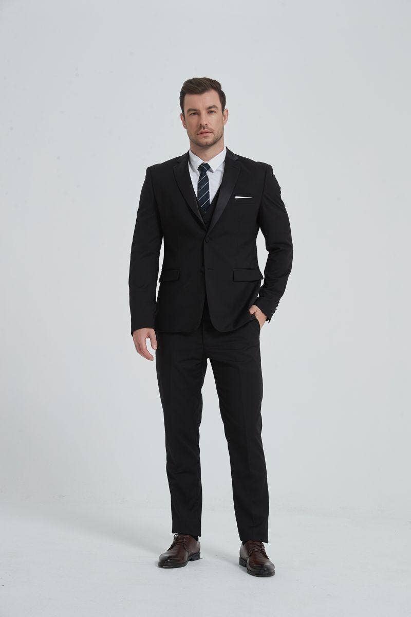Costume 3 pieces noir (T46 à T58) COS-S061