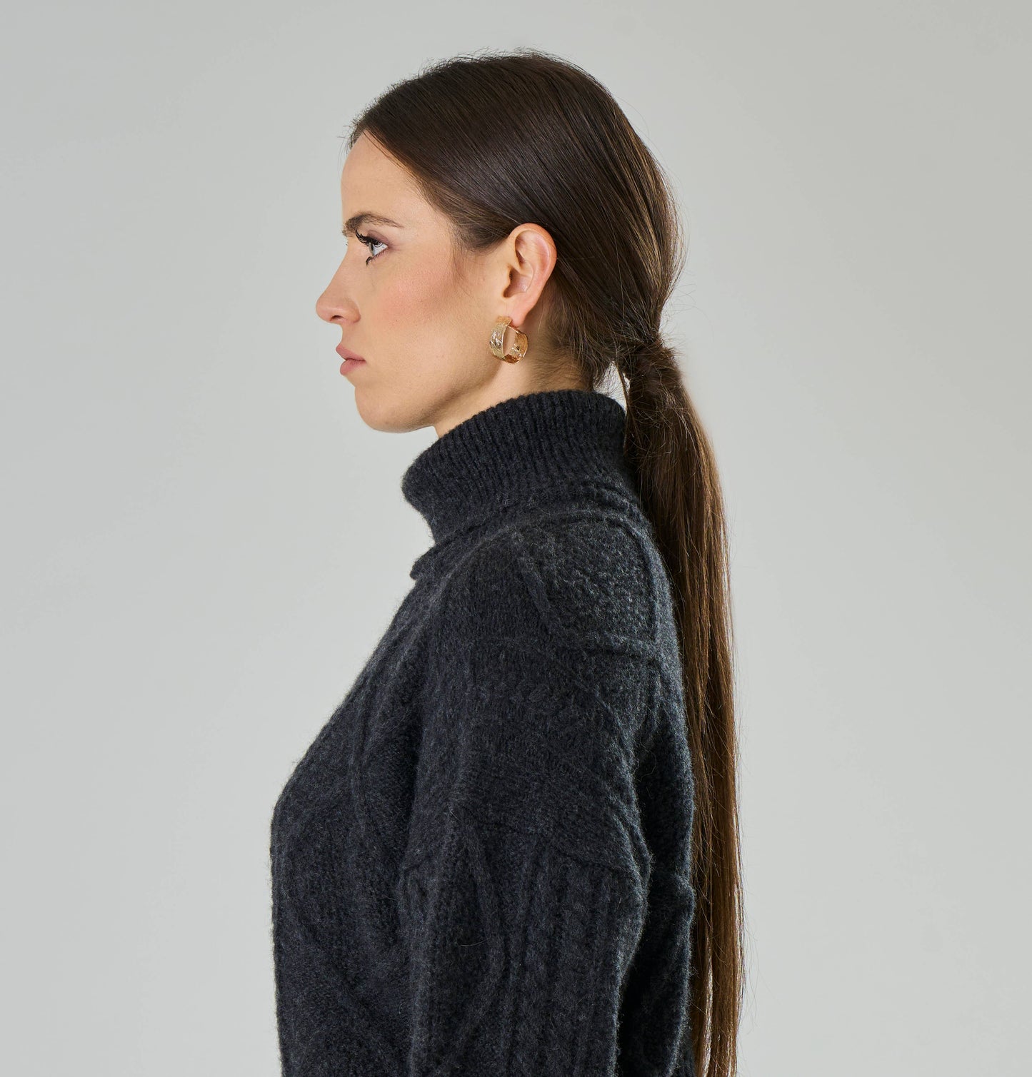 Robe à tresses en laine mérinos - Catia