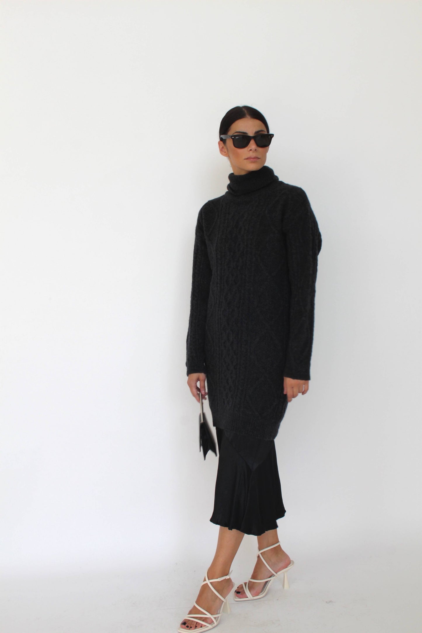 Robe à tresses en laine mérinos - Catia