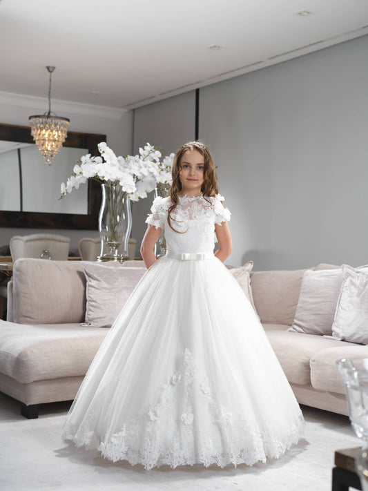 NOUVEAU ! Belle robe pour fille, robe de communion, fleuriste