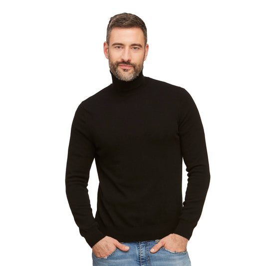 Chandail à col roulé à col montant - Hommes, 100 % cachemire