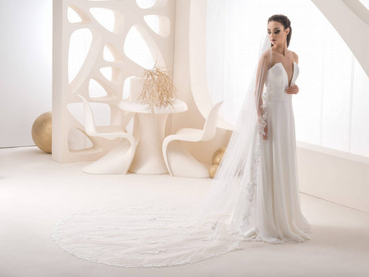 Voile de mariée fait main